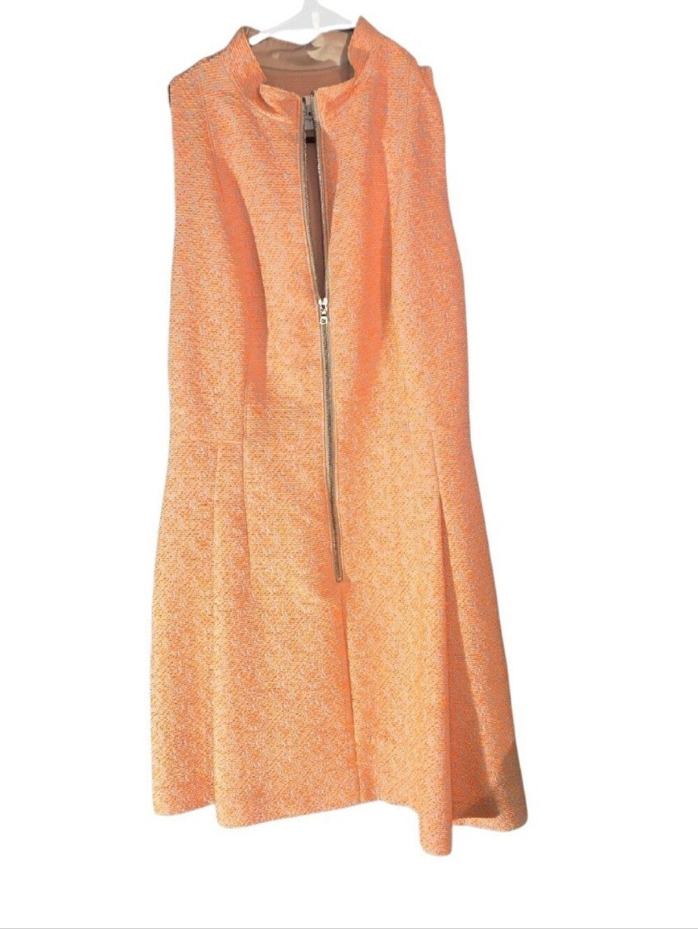 Akris punto Front-Zip Textured Fit-and-Flare Sleeveless Dress 4 Or 6 No Sz Tag